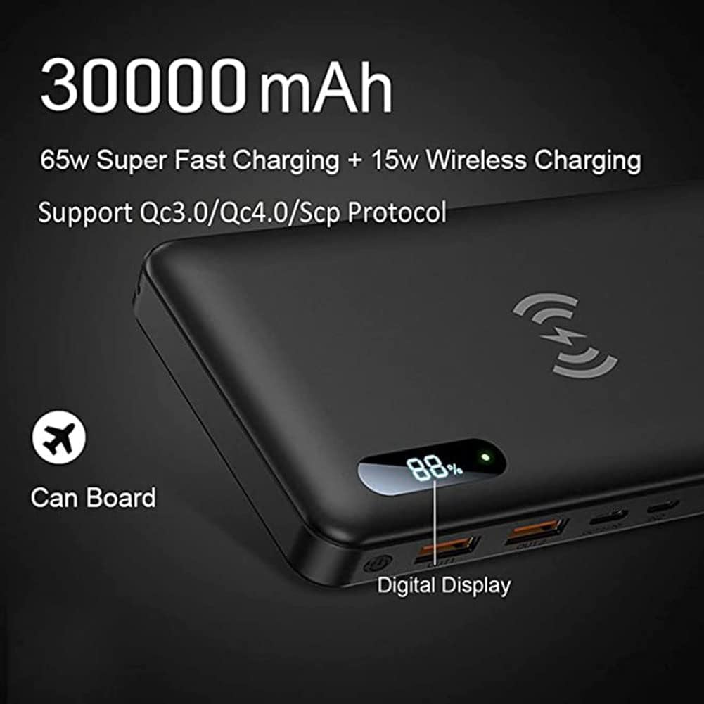 Wireless Power Bank Fast Charging - Black