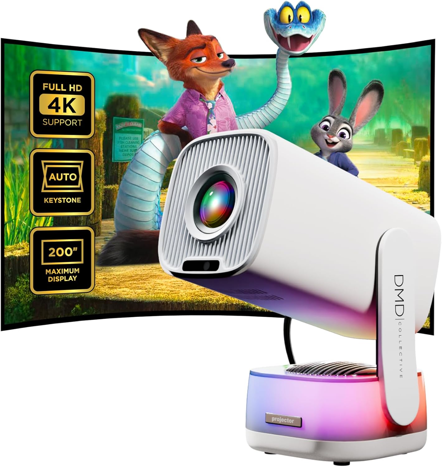 Portable Projector 4K Support