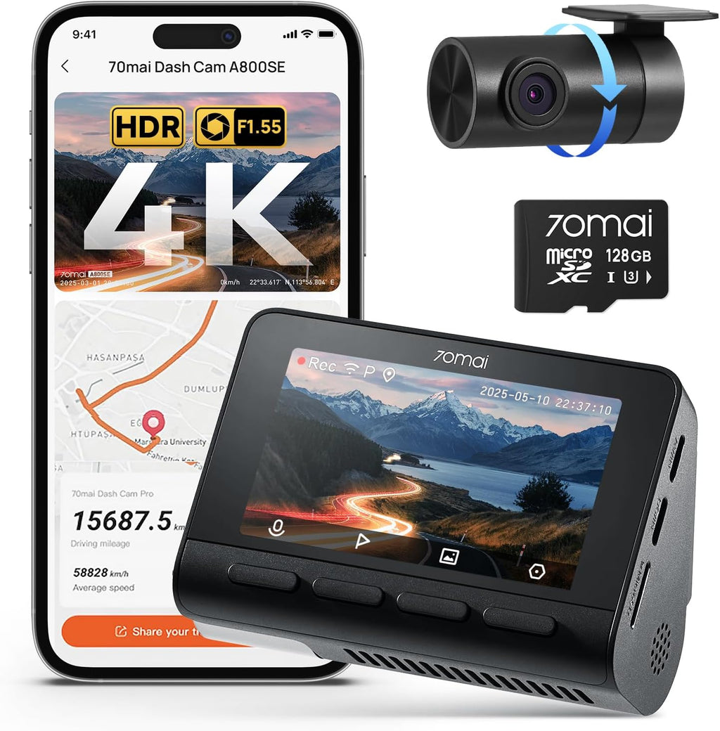 Dual Dash Cam Car Front Rear with GPS  and WiFi
