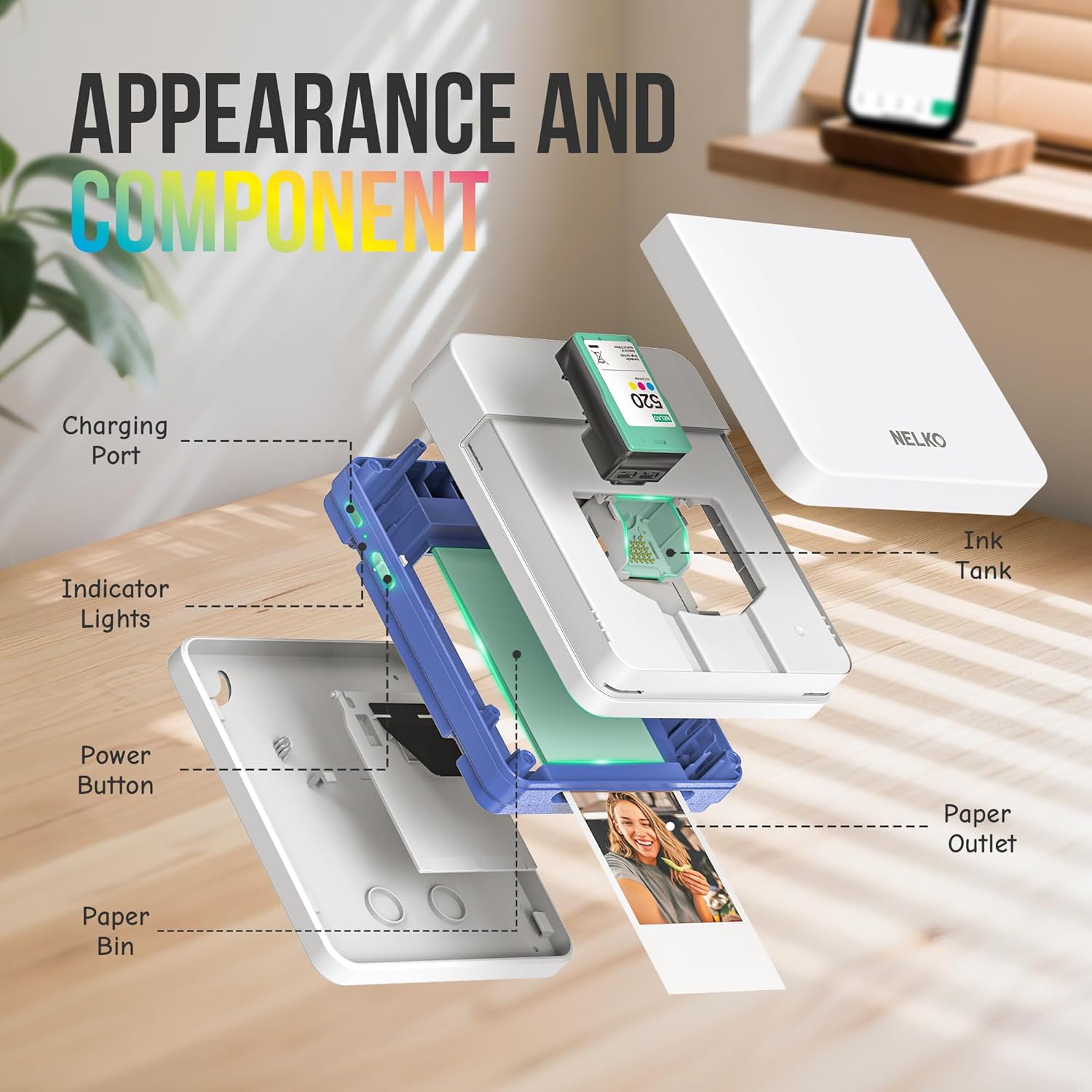 Mini Photo Printer Instant Smartphone