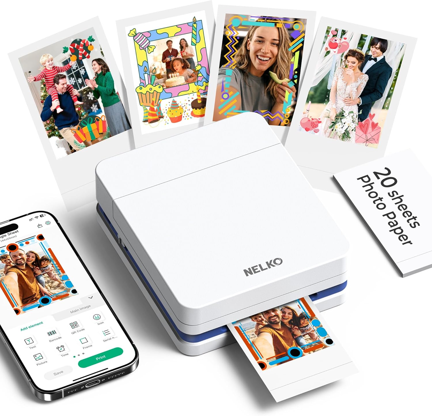 Mini Photo Printer Instant Smartphone